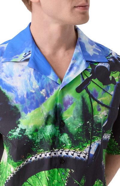 Хлопковая рубашка MSGM, арт. 4040ME11X/267058, фото 5