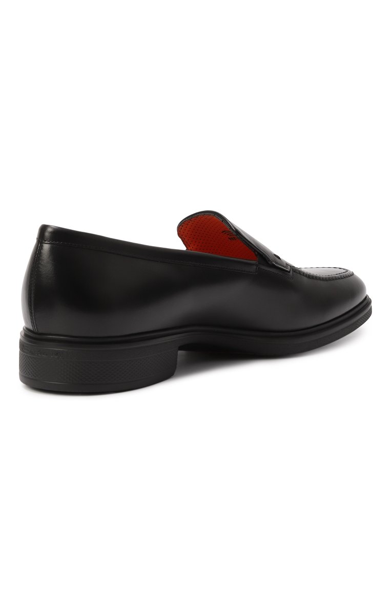 Мужские кожаные лоферы easy SANTONI черного цвета, арт. MGEG19032NEAXNTG | Фото 5 (Материал внешний: Натуральная кожа; Нос: Не проставлено; Материал внутренний: Натуральная кожа; Стили: Классический)