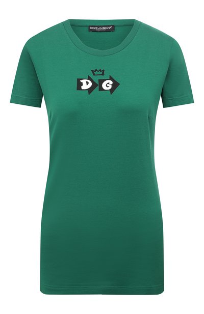 Женская хлопковая футболка DOLCE & GABBANA, арт. F8L99T/FI75D