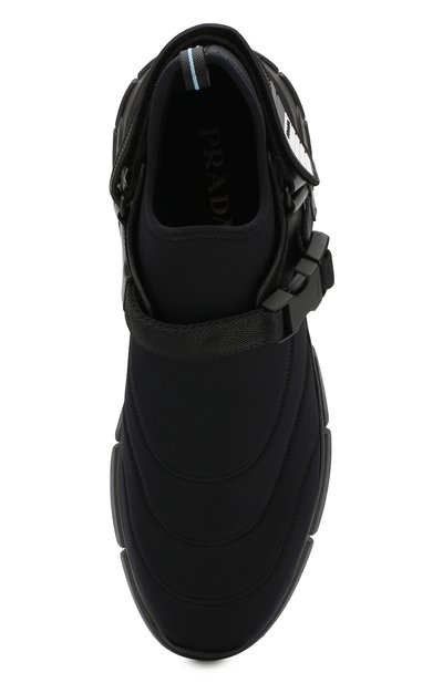 Текстильные кроссовки с застежкой фастекс PRADA, арт. 4D3359-3J1D-F0002, фото 5