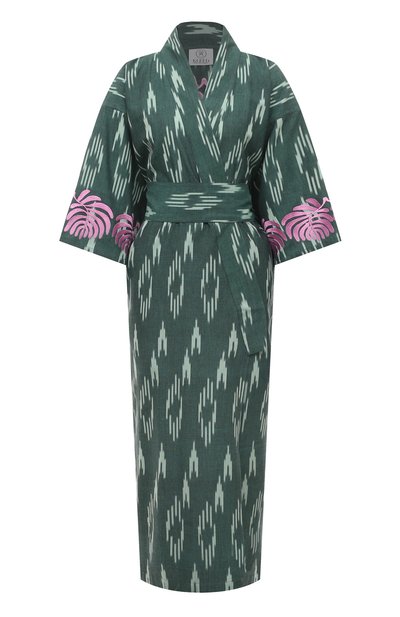 Хлопковое кимоно KLEED LOUNGEWEAR, арт. JAISAL GREEN KIM0N0, фото 1