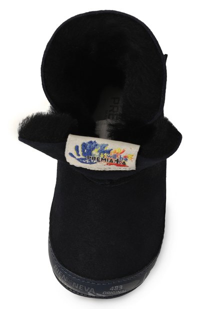 Замшевые пинетки-угги PREMIATA WILL BE темно-синего цвета по цене 15900 руб., арт. 19MCU0025/BABY HI M/16-19, фото 4 Замшевые пинетки-угги PREMIATA WILL BE, арт. 19MCU0025/BABY HI M/16-19, фото 4