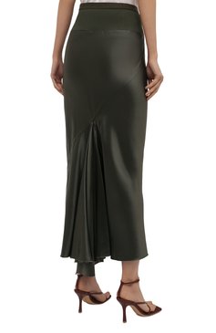 Женская юбка RICK OWENS зеленого цвета, арт. RP02A7334/QLX | Фото 4 (Длина Ж (юбки, платья, шорты): Макси; Материал внешний: Синтетический материал; Женское Кросс-КТ: Юбка-одежда; Стили: Романтичный; Региональные ограничения белый список (Axapta Mercury): Не проставлено)