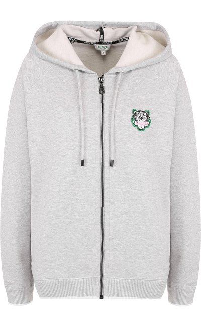 Женский однотонный хлопковый кардиган на молнии KENZO, арт. 2BL731952