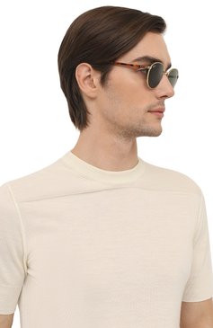 Женские солнцезащитные очки RAY-BAN зеленого цвета, арт. 3691-001/31 | Фото 3 (Кросс-КТ: С/з-унисекс; Региональные ограничения белый список (Axapta Mercury): Не проставлено; Нос: Не проставлено; Тип очков: С/з; Материал: Металл; Очки форма: Круглые; Оптика Гендер: оптика-унисекс)