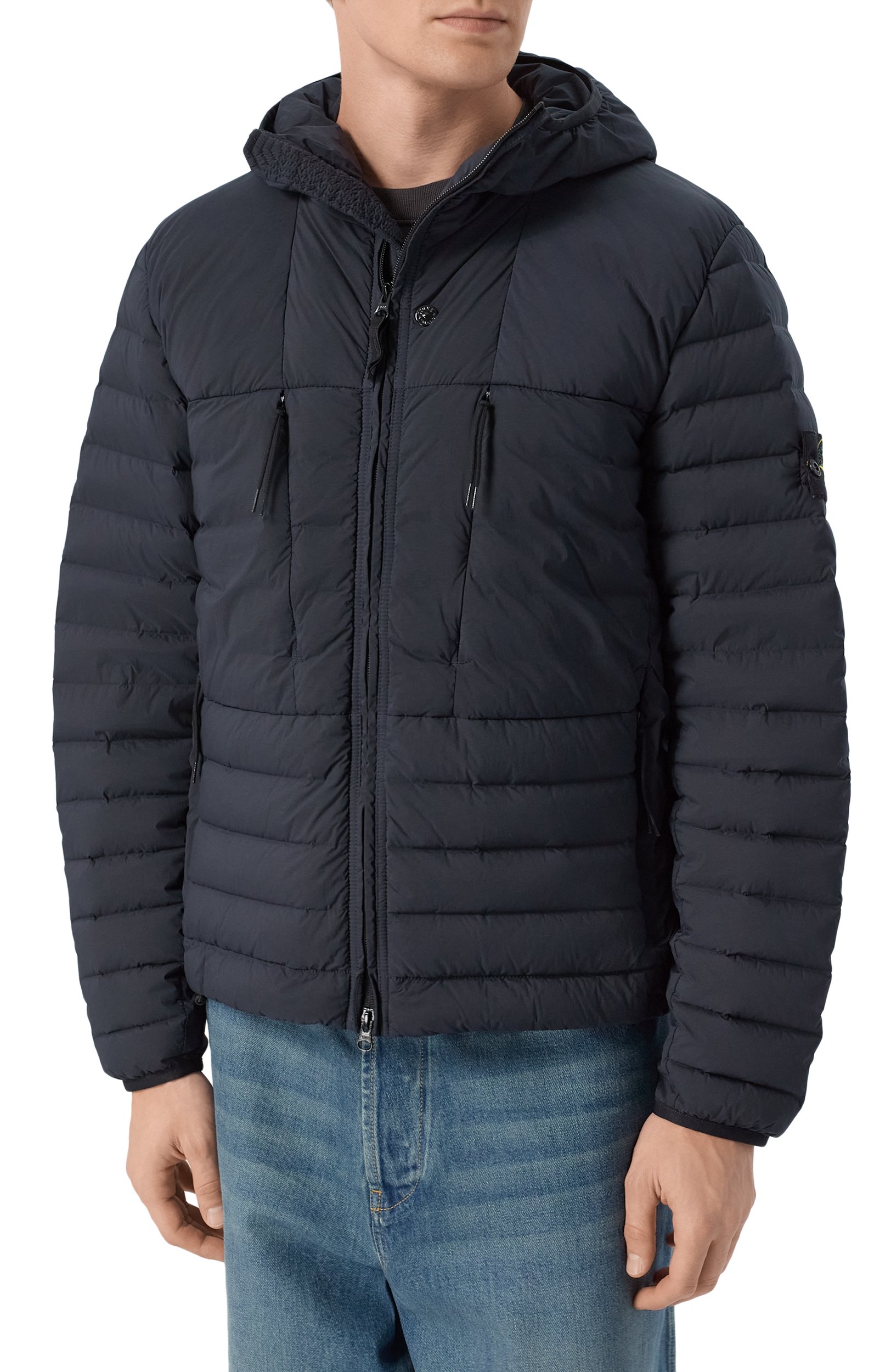 Пуховик STONE ISLAND темно-синего цвета по цене 118000 руб., арт. K2S154100020/S0183, фото 3 Пуховик STONE ISLAND, арт. K2S154100020/S0183, фото 3