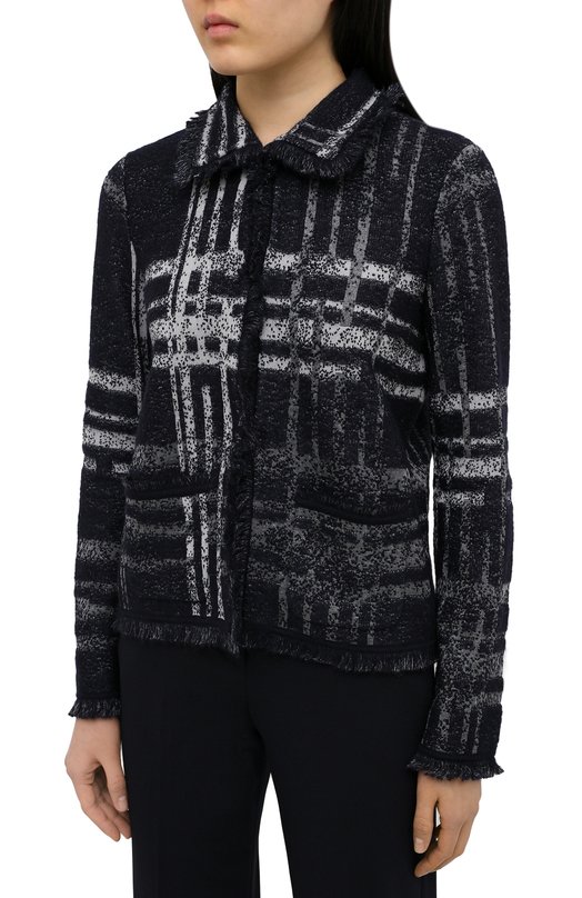 Жакет из шерсти и вискозы Giorgio Armani 6HAG04/AM21Z Синий  6HAG04/AM21Z Фото 3
