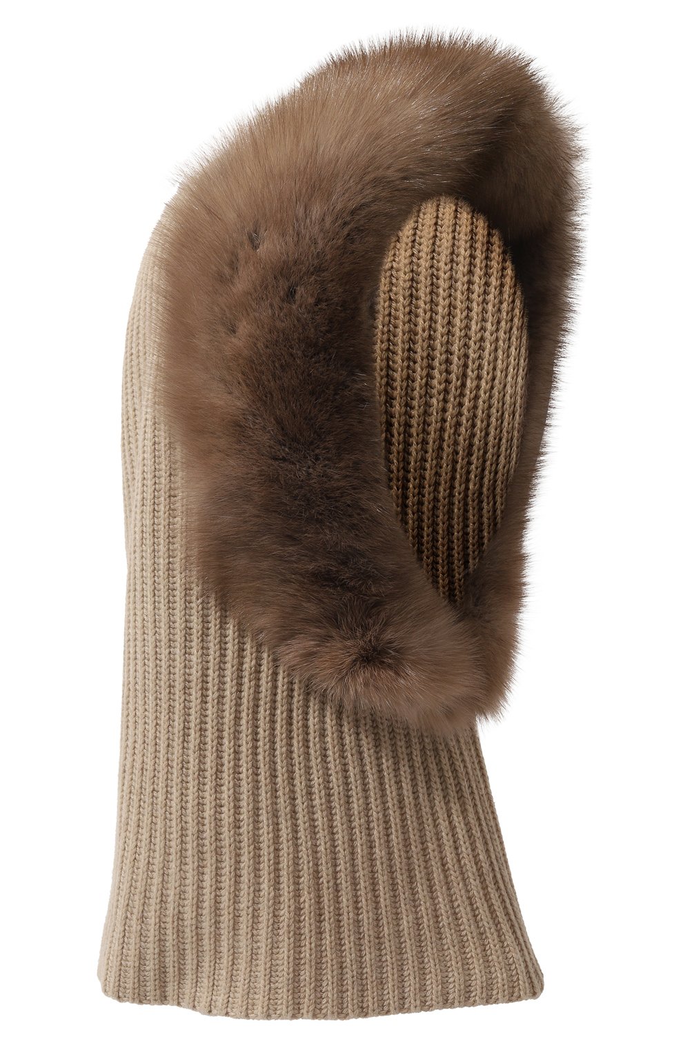 Шерстяной капюшон с мехом соболя VICTORIA KUSENKOVA, арт. 199103641540, фото 1