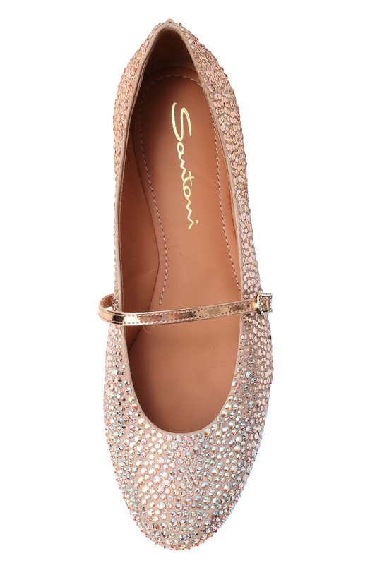 Кожаные балетки Santoni WAAG71325KI1TI0H Розовый  WAAG71325KI1TI0H Фото 6