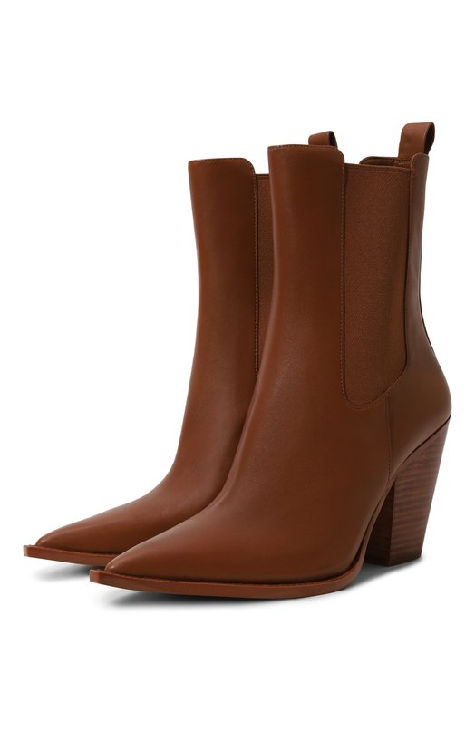 Кожаные ботильоны Leni MICHAEL Michael Kors 40T4LNHE5L Коричневый 40T4LNHE5L