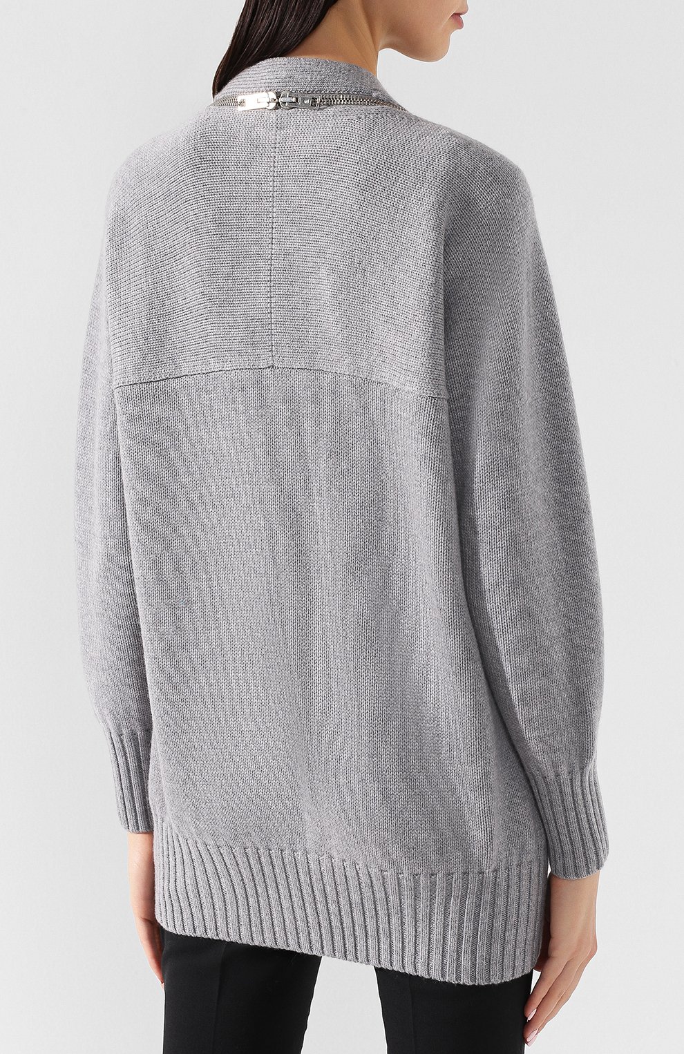 Шерстяной кардиган с молнией ALEXANDER WANG серого цвета по цене 57700 руб., арт. 1K493110K4, фото 4 Шерстяной кардиган с молнией ALEXANDER WANG, арт. 1K493110K4, фото 4