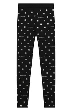 Детские хлопковые легинсы GIVENCHY черного цвета, арт. H14211/12+/14 | Фото 1 (Материал внешний: Хлопок; Нос: Не проставлено; Девочки Кросс-КТ: Леггинсы-одежда; Ростовка одежда: 13 - 15 лет | 158 см)