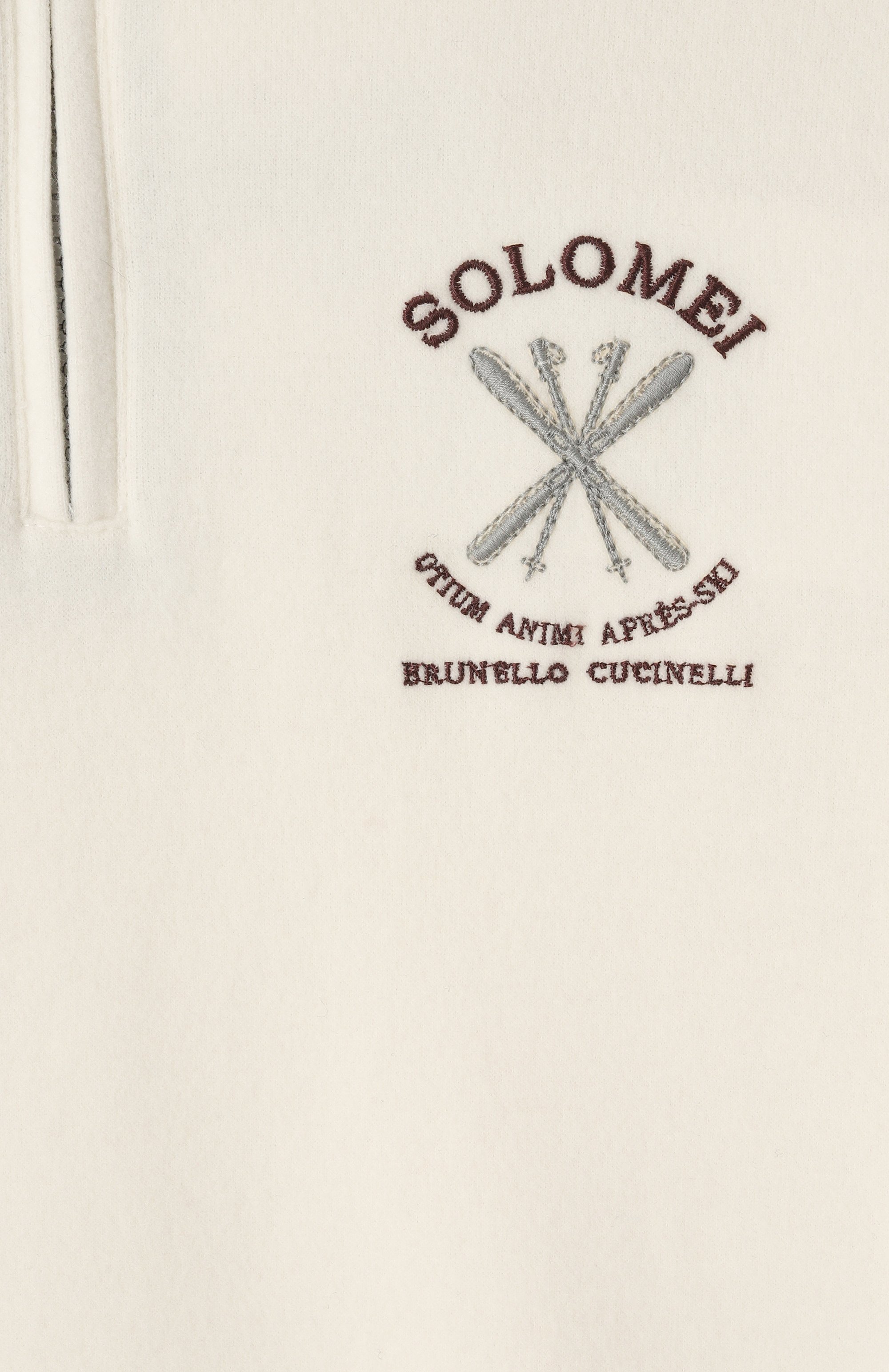 Свитшот из кашемира и хлопка BRUNELLO CUCINELLI кремового цвета по цене 79150 руб., арт. BM840E910A, фото 3 Свитшот из кашемира и хлопка BRUNELLO CUCINELLI, арт. BM840E910A, фото 3