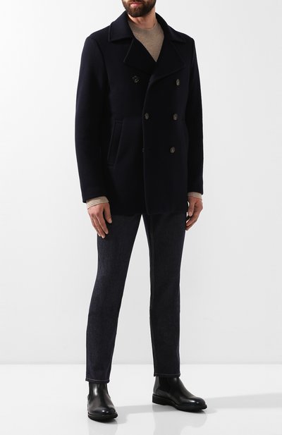 Кожаные челси MORESCHI темно-синего цвета по цене 61850 руб., арт. 43211/182, фото 2 Кожаные челси MORESCHI, арт. 43211/182, фото 2