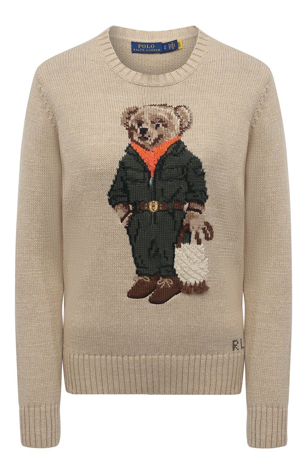 Хлопковый свитер POLO RALPH LAUREN светло-бежевого цвета по цене 52700 руб., арт. 211856736, фото 1 Хлопковый свитер POLO RALPH LAUREN, арт. 211856736, фото 1