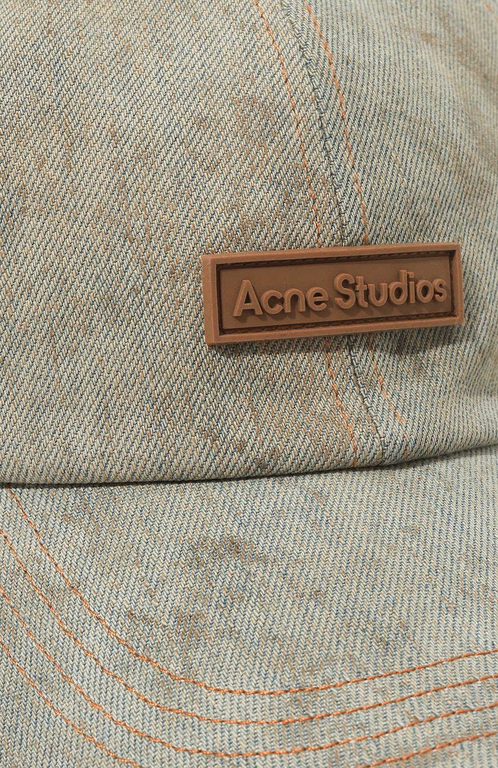 Джинсовая бейсболка ACNE STUDIOS голубого цвета по цене 18150 руб., арт. FN-UX-HATS000209, фото 4 Джинсовая бейсболка ACNE STUDIOS, арт. FN-UX-HATS000209, фото 4