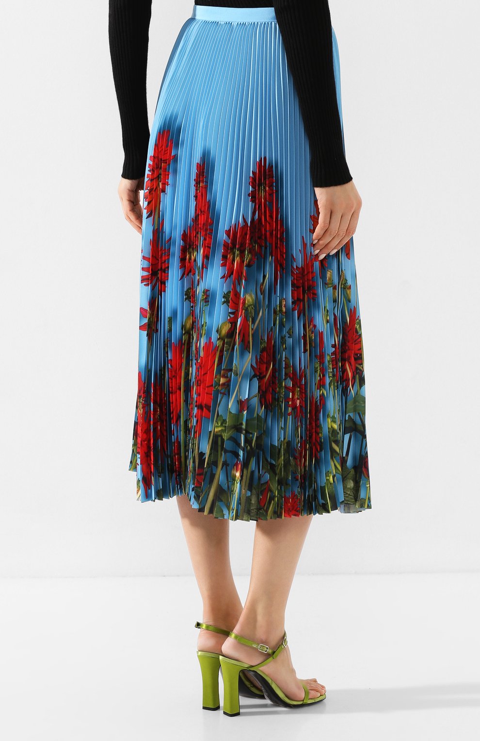 Плиссированная юбка DRIES VAN NOTEN голубого цвета по цене 114500 руб., арт. 192-10833-8231, фото 4 Плиссированная юбка DRIES VAN NOTEN, арт. 192-10833-8231, фото 4