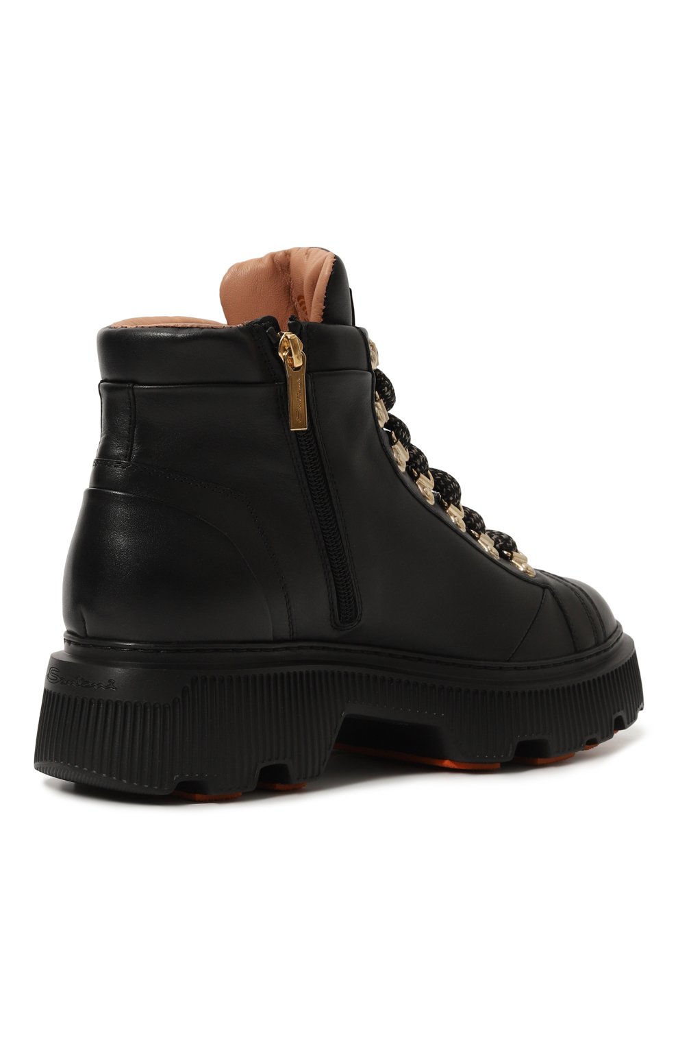 Кожаные хайкеры SANTONI черного цвета по цене 89950 руб., арт. WTHG71293GA2NLGA, фото 5 Кожаные хайкеры SANTONI, арт. WTHG71293GA2NLGA, фото 5
