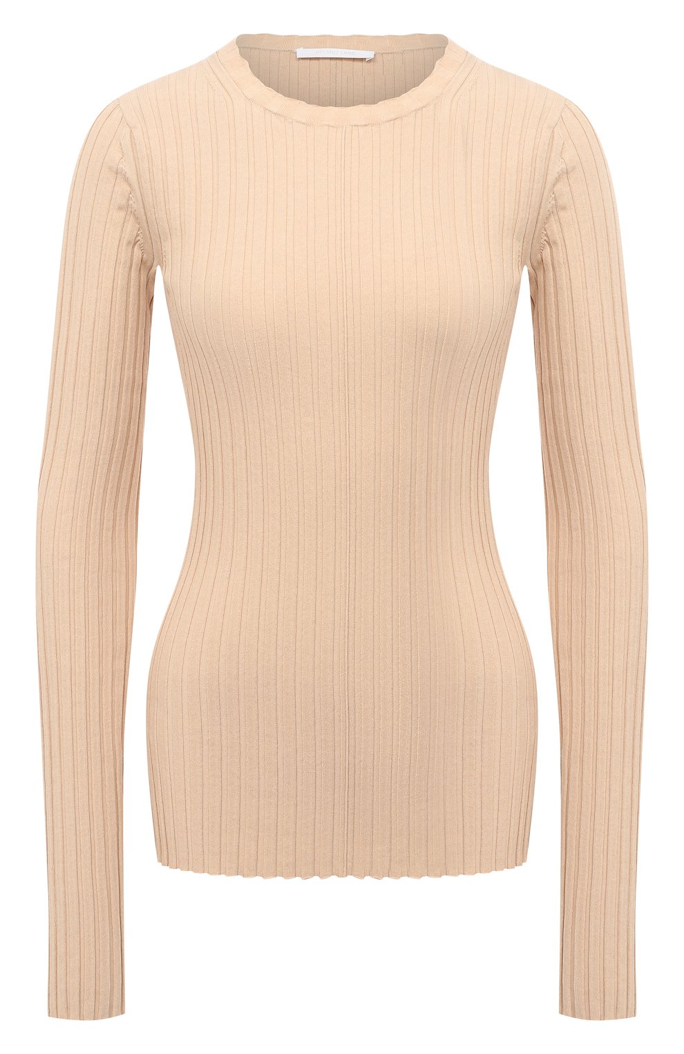 Хлопковый пуловер HELMUT LANG бежевого цвета по цене 46350 руб., арт. K04HW712, фото 1 Хлопковый пуловер HELMUT LANG, арт. K04HW712, фото 1