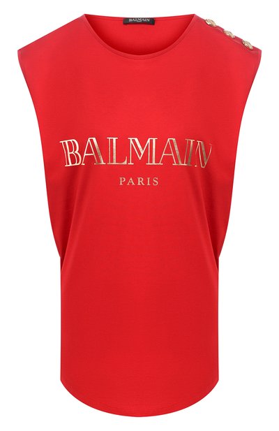 Женский хлопковый топ BALMAIN, арт. 148100/326I