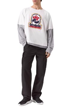 Мужские комбинированные кроссовки fly DSQUARED2 черного цвета, арт. SNM0413/59204345 | Фото 2 (Материал внешний: Текстиль; Материал внутренний: Текстиль; Драгоценные камни: Проставлено; Материал сплава: Проставлено; Подошва: Массивная; Стили: Классический; Кросс-КТ: Низкие; Материал утеплителя: Без утеплителя)