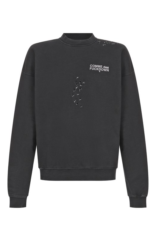 Хлопковый свитшот Comme des Fuckdown CFABM01990 Чёрный CFABM01990