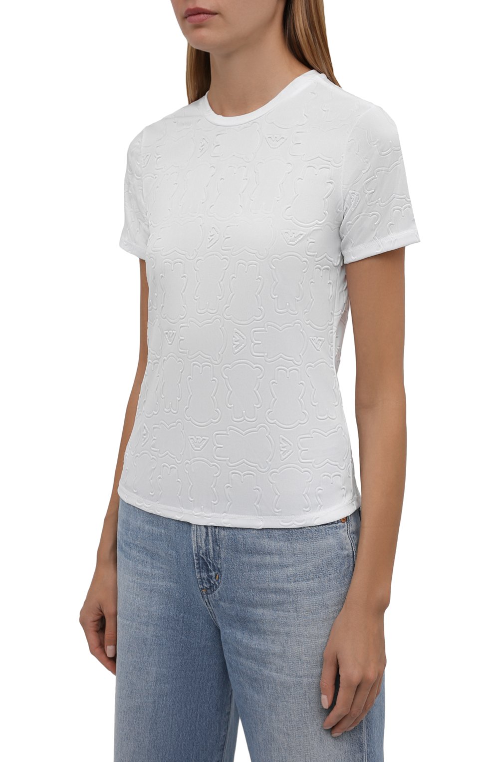 Футболка EMPORIO ARMANI белого цвета по цене 16900 руб., арт. 6K2T6A/2JYSZ, фото 3 Футболка EMPORIO ARMANI, арт. 6K2T6A/2JYSZ, фото 3