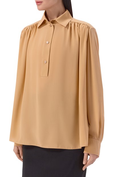 Шелковая блузка SAINT LAURENT, арт. 860987/Y100W, фото 3