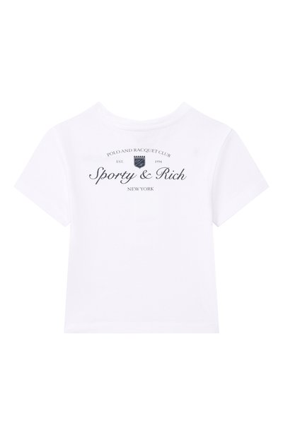 Хлопковая футболка SPORTY AND RICH, арт. T004875325WH01_001