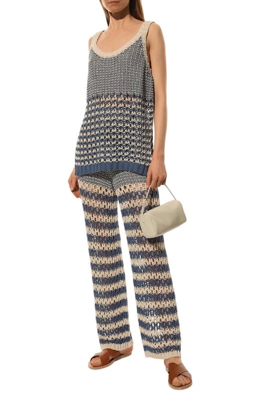 Хлопковые брюки REDVALENTINO Голубой, фото 2