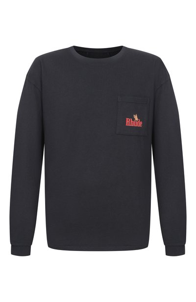 Мужская хлопковый лонгслив RHUDE, арт. RHFW26TT15012