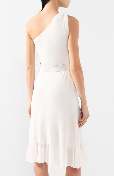 Платье с поясом EMPORIO ARMANI кремового цвета по цене 42250 руб., арт. 3G2AT2/2MA3Z, фото 4 Платье с поясом EMPORIO ARMANI, арт. 3G2AT2/2MA3Z, фото 4
