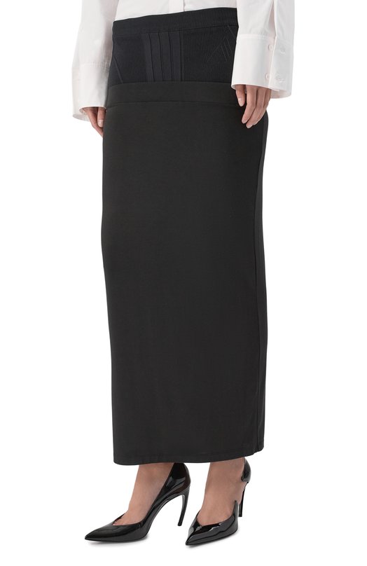 Юбка из вискозы The Attico 260WCS00290/JJJ075AA Чёрный  260WCS00290/JJJ075AA Фото 3