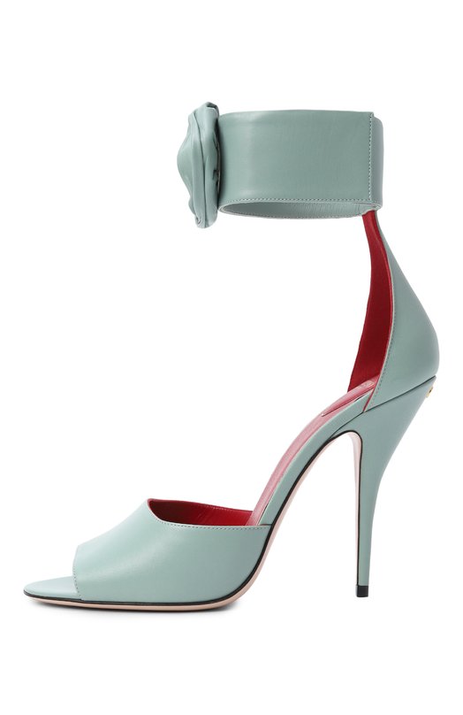 Кожаные босоножки Drip Rose 105 Valentino 8W2S0MY5/RDW Голубой  8W2S0MY5/RDW Фото 4