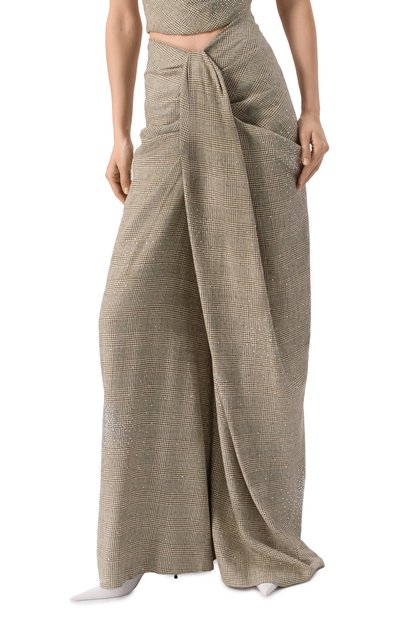 Брюки из вискозы и хлопка с отделкой стразами GIUSEPPE DI MORABITO, арт. 04SSPA117C 04427, фото 3