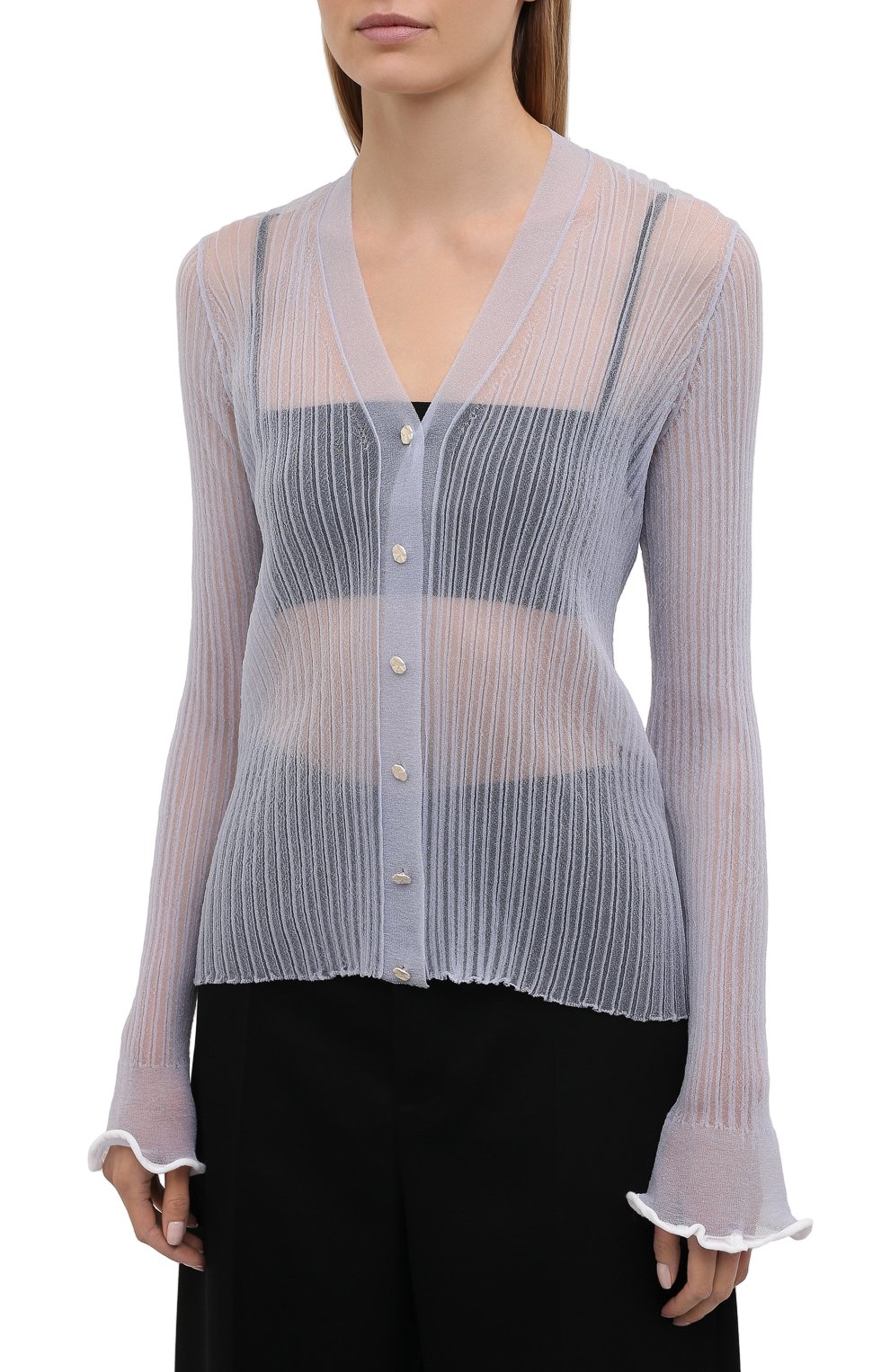 Кардиган ACNE STUDIOS голубого цвета по цене 69950 руб., арт. A60274, фото 3 Кардиган ACNE STUDIOS, арт. A60274, фото 3