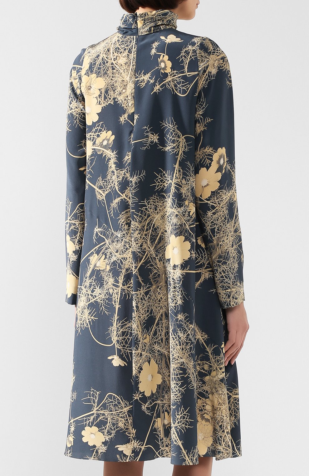 Шелковое платье DRIES VAN NOTEN серого цвета по цене 84250 руб., арт. 192-11038-8201, фото 4 Шелковое платье DRIES VAN NOTEN, арт. 192-11038-8201, фото 4
