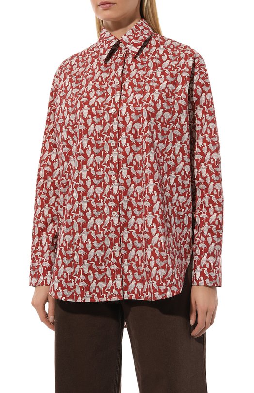 Хлопковая рубашка Noble&Brulee NB001/250523/3746 Бордовый  NB001/250523/3746 Фото 3