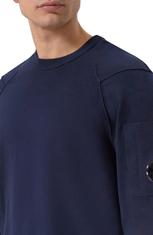 Хлопковый джемпер C.P. Company 20CMKN183A/110560A Синий  20CMKN183A/110560A Фото 5