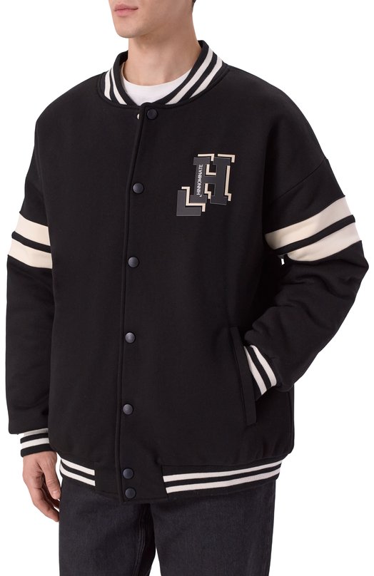 Хлопковый бомбер HINNOMINATE HMABM01434 Чёрный  HMABM01434 Фото 3