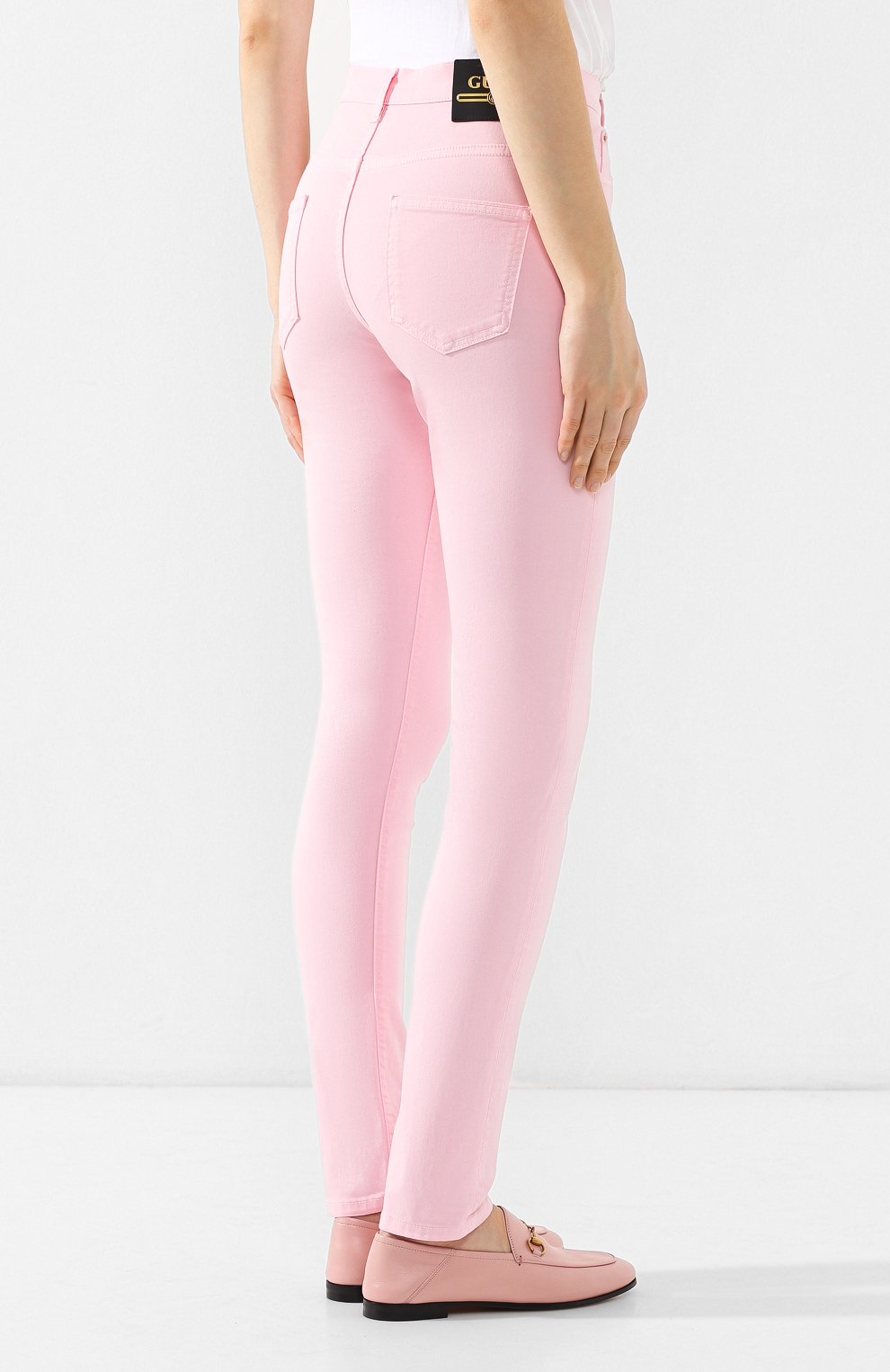 Джинсы прямого кроя GUCCI розового цвета по цене 79200 руб., арт. 502797/XDAHG, фото 4 Джинсы прямого кроя GUCCI, арт. 502797/XDAHG, фото 4