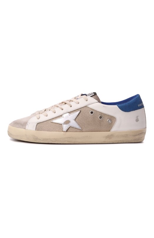 Комбинированные кеды Super Star Golden Goose Deluxe Brand GMF00103.F006815 Бежевый  GMF00103.F006815 Фото 4