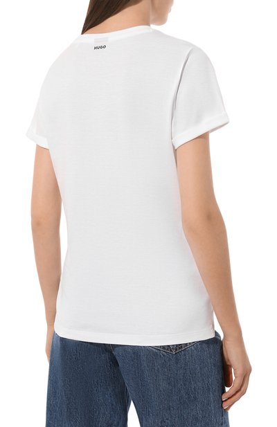 Хлопковая футболка HUGO, арт. 50417212, фото 4