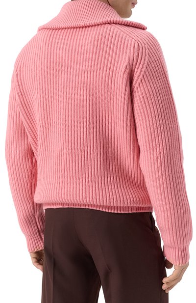 Шерстяной свитер DROLE DE MONSIEUR розового цвета по цене 61550 руб., арт. E-P0151-W0007-PK, фото 4 Шерстяной свитер DROLE DE MONSIEUR, арт. E-P0151-W0007-PK, фото 4