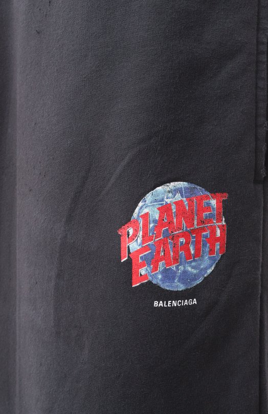 Хлопковые брюки Balenciaga 803266/TRVD1 Серый  803266/TRVD1 Фото 6