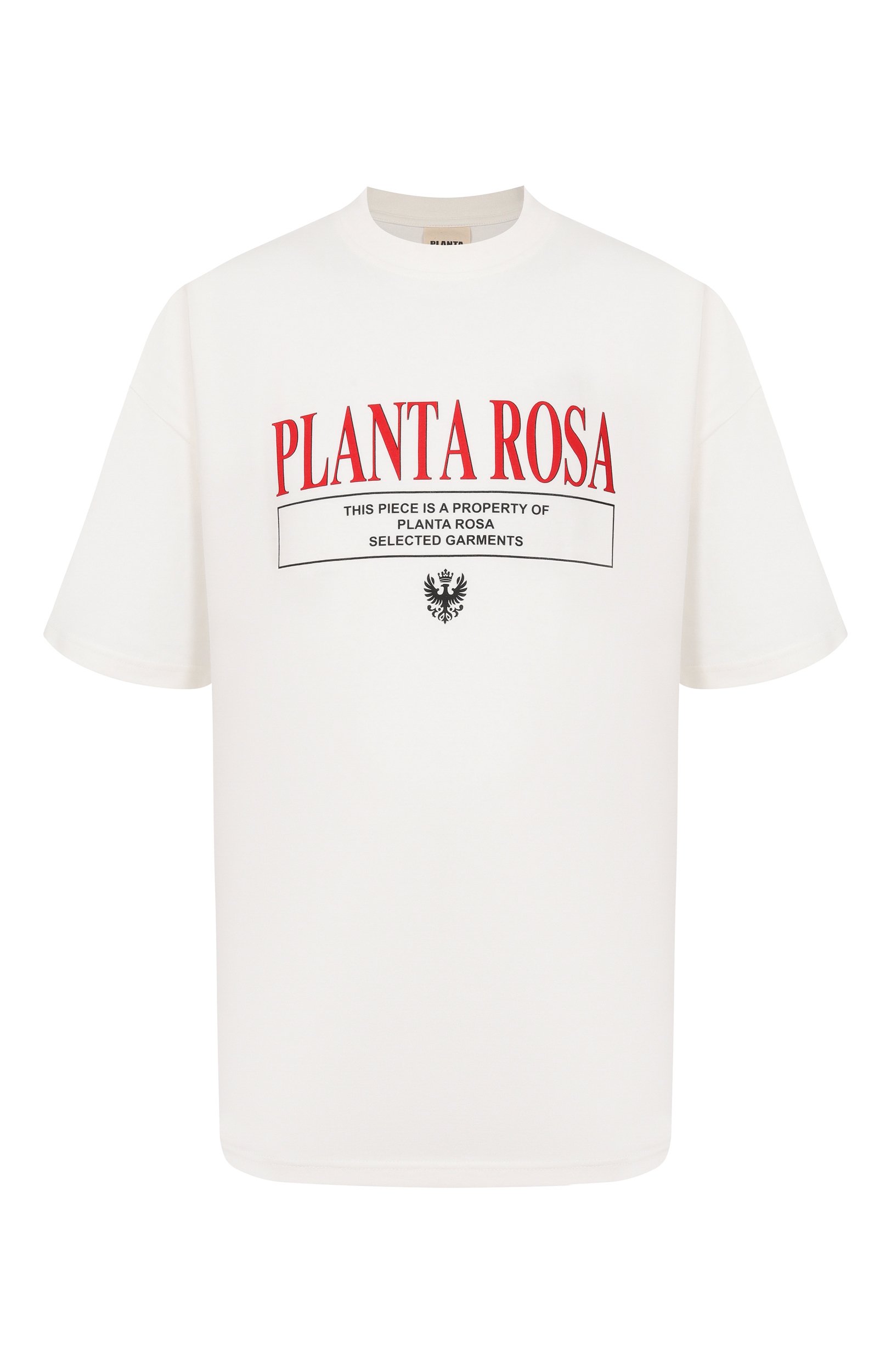 Хлопковая футболка PLANTA ROSA белого цвета по цене 13500 руб., арт. PR/T01/BY-EMAIL/220VELVET, фото 1 Хлопковая футболка PLANTA ROSA, арт. PR/T01/BY-EMAIL/220VELVET, фото 1