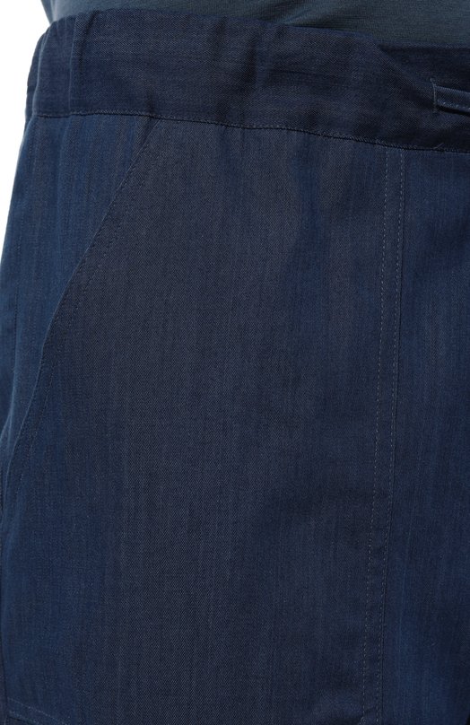 Хлопковые брюки Kiton UPN004H08857 Синий  UPN004H08857 Фото 5