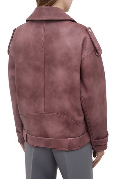 Кожаная куртка BATS темно-розового цвета по цене 117000 руб., арт. FW20/S_020, фото 4 Кожаная куртка BATS, арт. FW20/S_020, фото 4