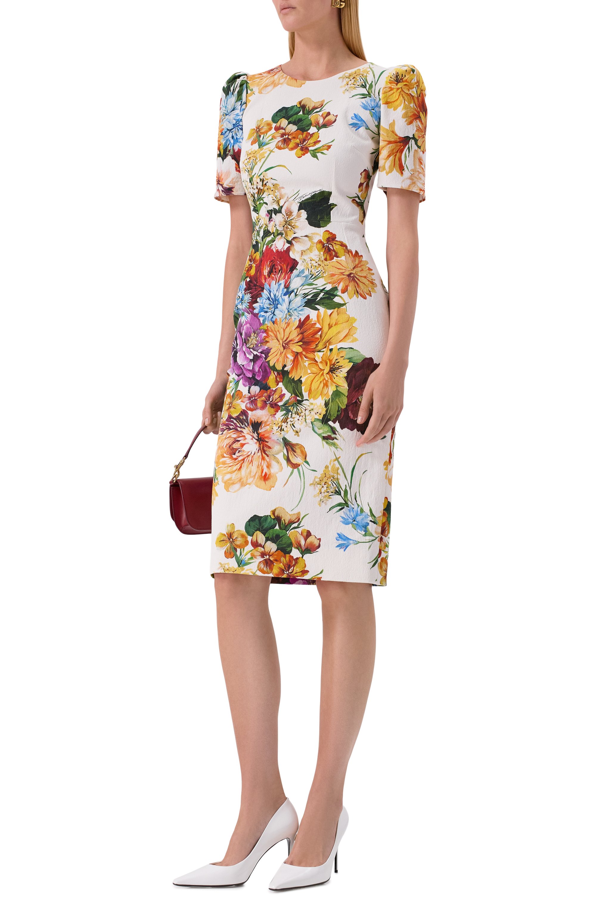 Платье из хлопка и вискозы DOLCE & GABBANA, арт. F6TYCT/FSRQU, фото 2