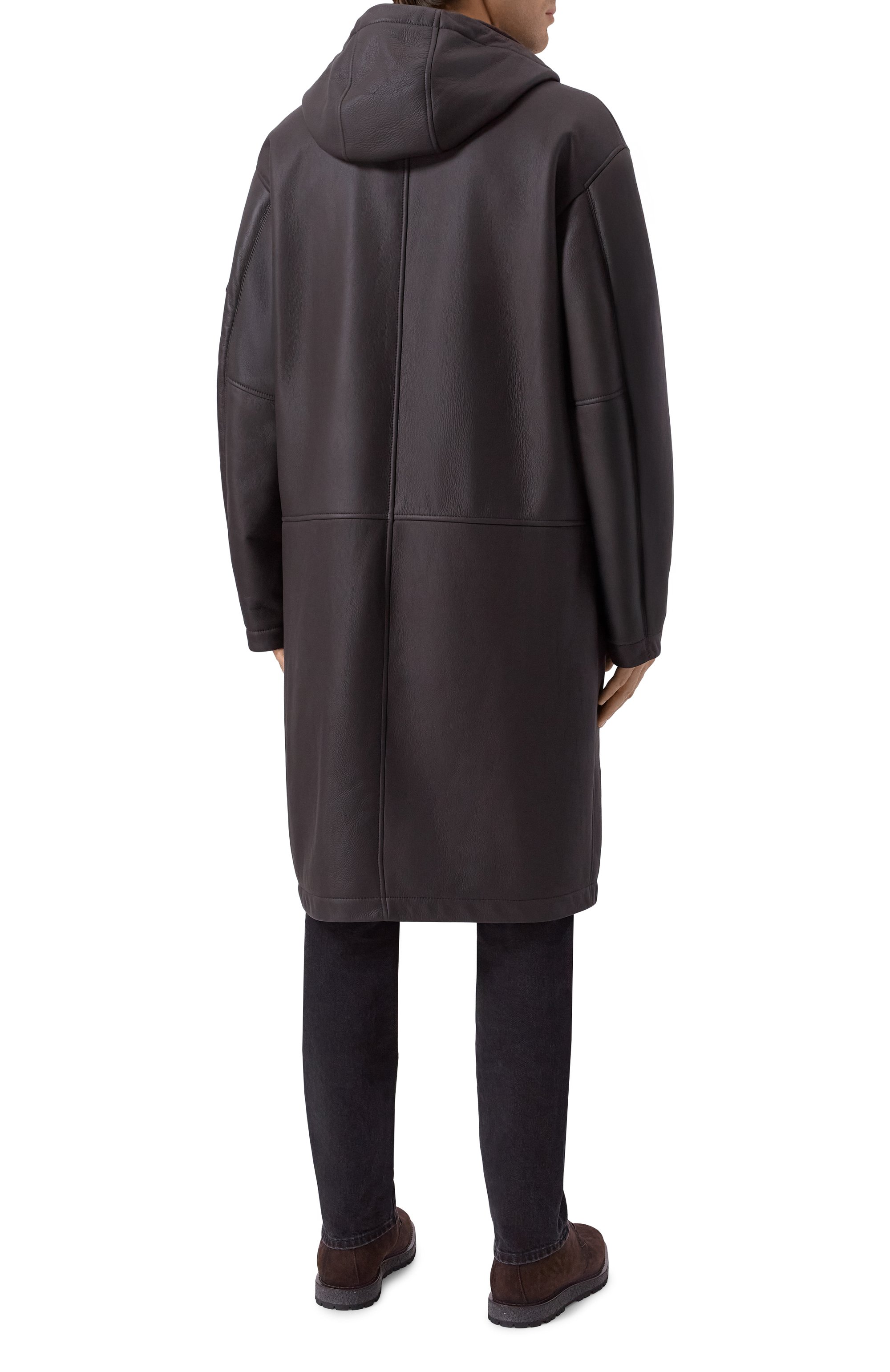 Дубленка из овчины MVST темно-коричневого цвета по цене 785000 руб., арт. M25.1PM.0006/TEMPESTA, фото 4 Дубленка из овчины MVST, арт. M25.1PM.0006/TEMPESTA, фото 4